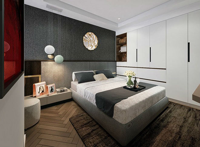 Phòng ngủ là không gian riêng tư nhất tại các căn hộ Apec Aqua Park. Không gian vừa đủ với thiết kế thông minh mang đến cảm giác thoải mái, tiện nghi cho những giây phút nghỉ ngơi cuối ngày của mỗi cư dân tại dự án