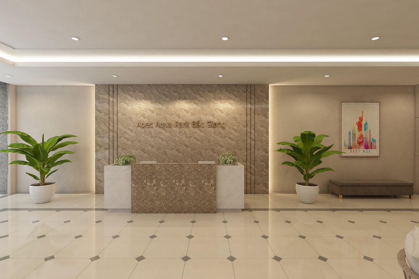 Sảnh tòa nhà Apec Aqua Park Bắc Giang