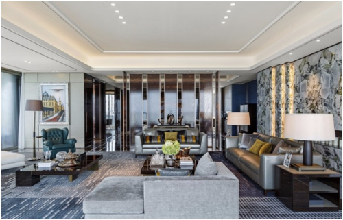 Nội thất bên trong không gian sống một căn hộ tại dự án.