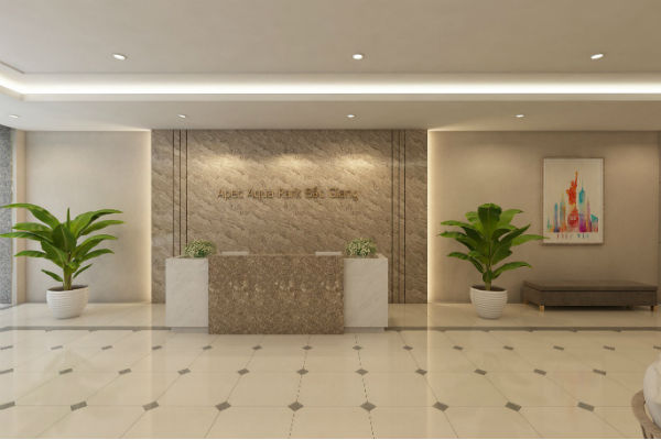 Sảnh là bộ mặt của tòa nhà, mang lại ấn tượng đầu tiên với khách hàng khi đến với dự án Apec Aqua Park